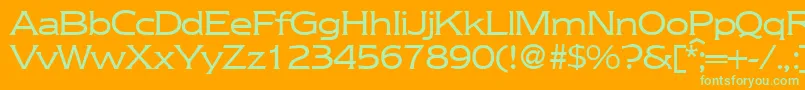 NebraskaRegularDb Font – Green Fonts on Orange Background