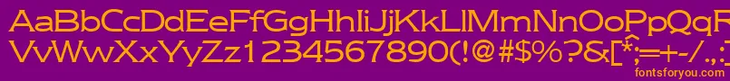 NebraskaRegularDb Font – Orange Fonts on Purple Background