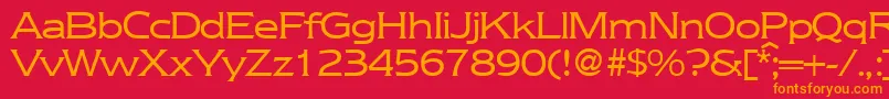 NebraskaRegularDb Font – Orange Fonts on Red Background