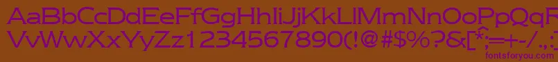 NebraskaRegularDb Font – Purple Fonts on Brown Background