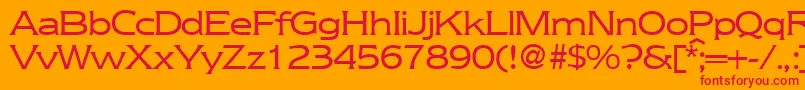 フォントNebraskaRegularDb – オレンジの背景に赤い文字
