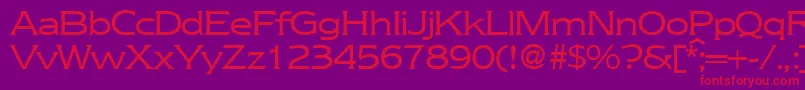 NebraskaRegularDb Font – Red Fonts on Purple Background