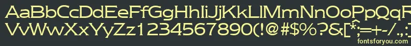 フォントNebraskaRegularDb – 黒い背景に黄色の文字