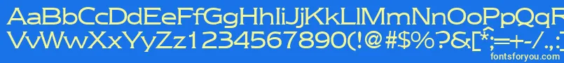 NebraskaRegularDb Font – Yellow Fonts on Blue Background