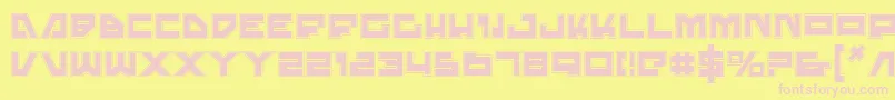 Trajiap Font – Pink Fonts on Yellow Background