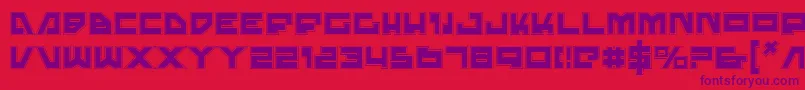Trajiap Font – Purple Fonts on Red Background
