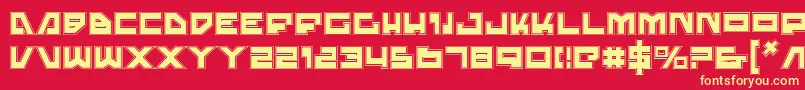Trajiap Font – Yellow Fonts on Red Background