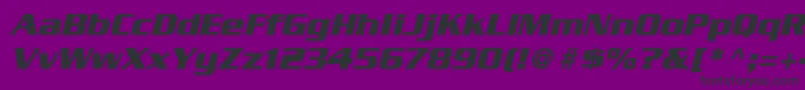 SerpentineLtBoldOblique Font – Black Fonts on Purple Background