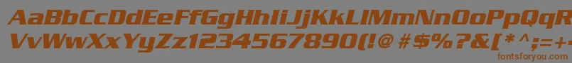 SerpentineLtBoldOblique Font – Brown Fonts on Gray Background
