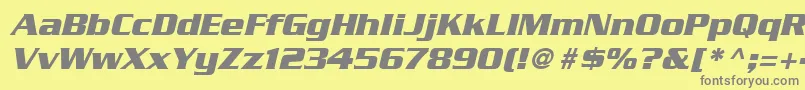 SerpentineLtBoldOblique Font – Gray Fonts on Yellow Background