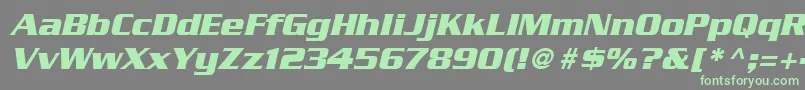 SerpentineLtBoldOblique-Schriftart – Grüne Schriften auf grauem Hintergrund