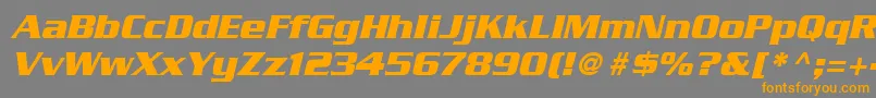 SerpentineLtBoldOblique Font – Orange Fonts on Gray Background