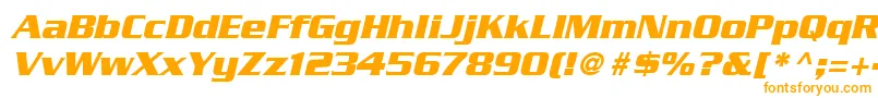 SerpentineLtBoldOblique Font – Orange Fonts on White Background