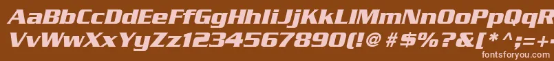 SerpentineLtBoldOblique Font – Pink Fonts on Brown Background