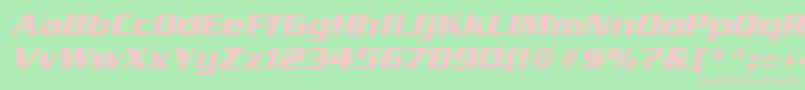 SerpentineLtBoldOblique Font – Pink Fonts on Green Background