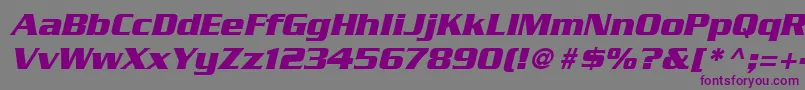SerpentineLtBoldOblique Font – Purple Fonts on Gray Background