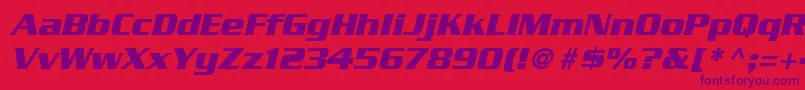 SerpentineLtBoldOblique Font – Purple Fonts on Red Background