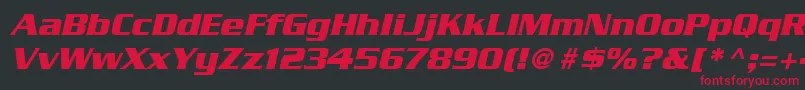 SerpentineLtBoldOblique Font – Red Fonts on Black Background
