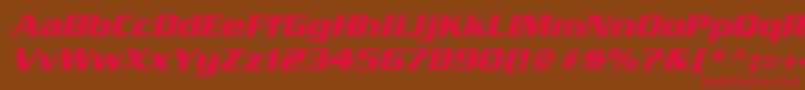 SerpentineLtBoldOblique Font – Red Fonts on Brown Background