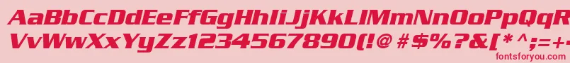 SerpentineLtBoldOblique Font – Red Fonts on Pink Background