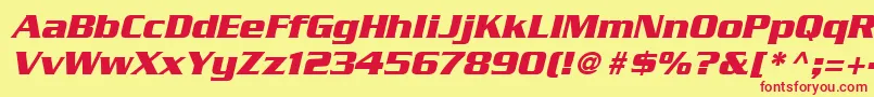SerpentineLtBoldOblique Font – Red Fonts on Yellow Background