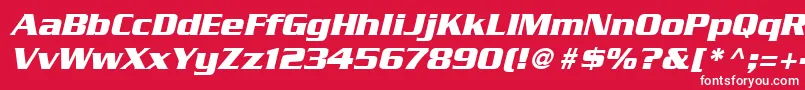 SerpentineLtBoldOblique Font – White Fonts on Red Background