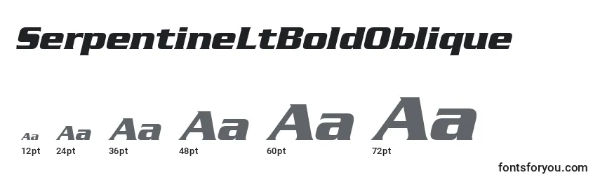 SerpentineLtBoldOblique Font Sizes