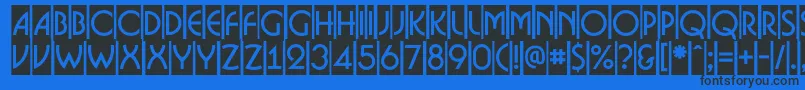 ABosanovacm Font – Black Fonts on Blue Background