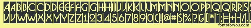 ABosanovacm Font – Black Fonts on Yellow Background