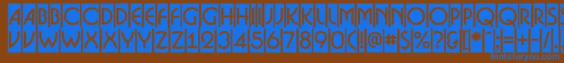 ABosanovacm Font – Blue Fonts on Brown Background