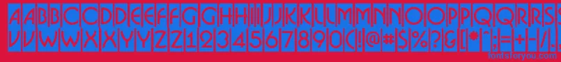 ABosanovacm Font – Blue Fonts on Red Background