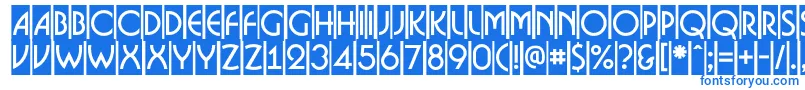 ABosanovacm-Schriftart – Blaue Schriften auf weißem Hintergrund