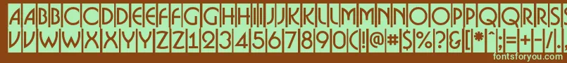 ABosanovacm Font – Green Fonts on Brown Background