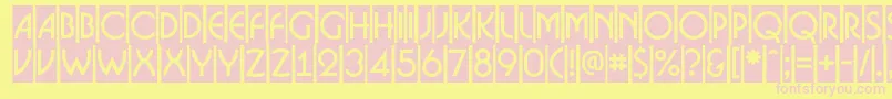 ABosanovacm Font – Pink Fonts on Yellow Background