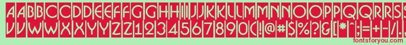 ABosanovacm Font – Red Fonts on Green Background