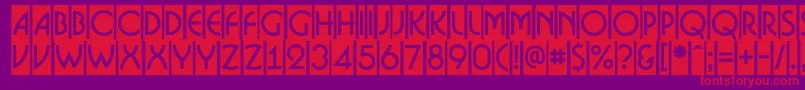 ABosanovacm-Schriftart – Rote Schriften auf violettem Hintergrund
