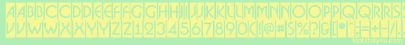 ABosanovacm Font – Yellow Fonts on Green Background