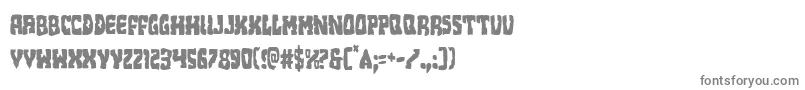 Beastiancond-fontti – harmaat kirjasimet valkoisella taustalla