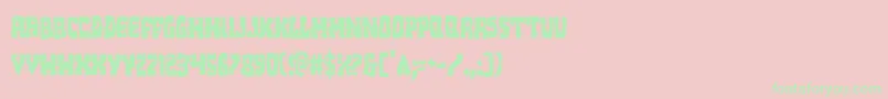 Beastiancond Font – Green Fonts on Pink Background