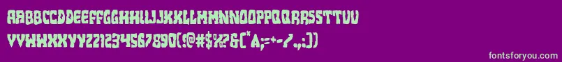 Beastiancond Font – Green Fonts on Purple Background