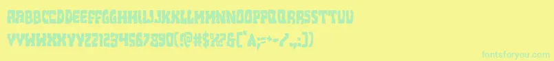 Beastiancond Font – Green Fonts on Yellow Background