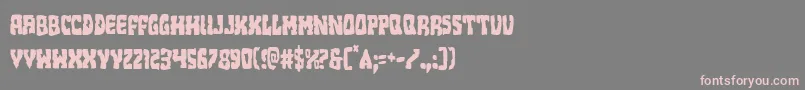 フォントBeastiancond – 灰色の背景にピンクのフォント
