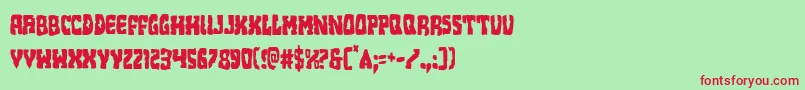 Beastiancond Font – Red Fonts on Green Background