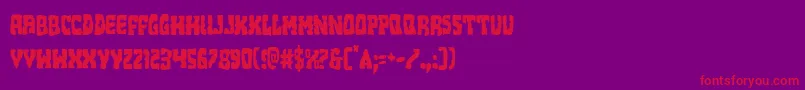 Beastiancond Font – Red Fonts on Purple Background