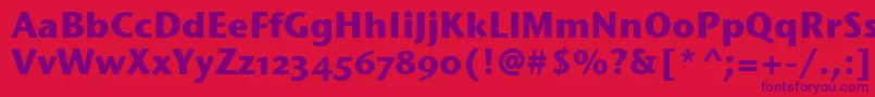 StoneSansOsItcTtBold Font – Purple Fonts on Red Background