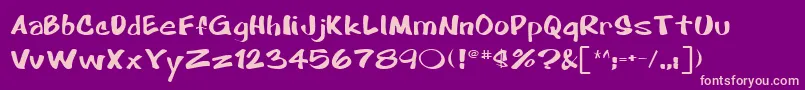 CartoonRegular Font – Pink Fonts on Purple Background