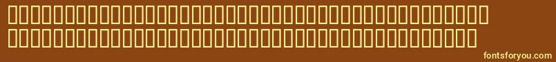 McsErwahSpined-Schriftart – Gelbe Schriften auf braunem Hintergrund