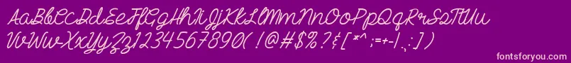 EndOfTheDream Font – Pink Fonts on Purple Background