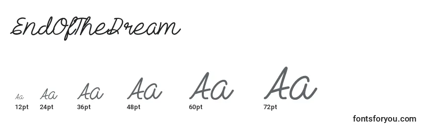 EndOfTheDream Font Sizes