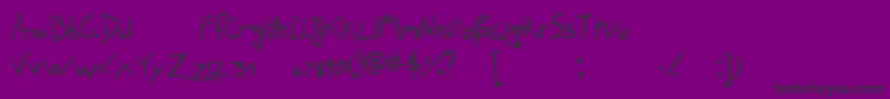 Fonte TrittoTrialVersion – fontes pretas em um fundo violeta